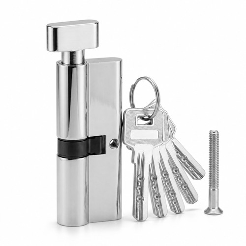 Euro cylinder lock with - cylinder, key