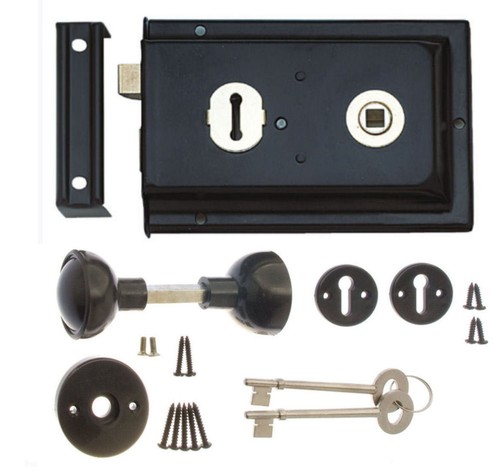 Rim lock and handle - rim,