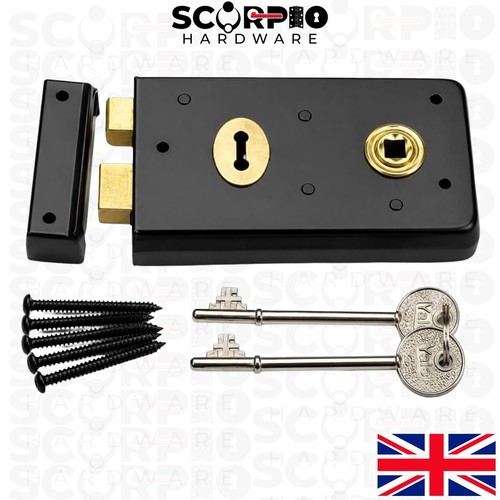 Rim lock narrow double - narrow,