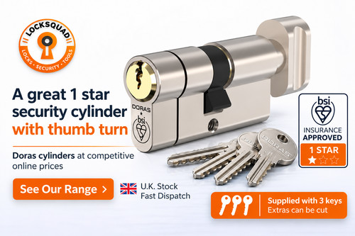 Euro cylinder door lock thumb - lock,