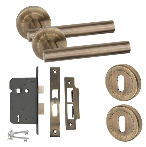Key lock door handle set - handle,