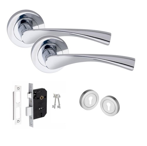 Key lock door handle set - handle,