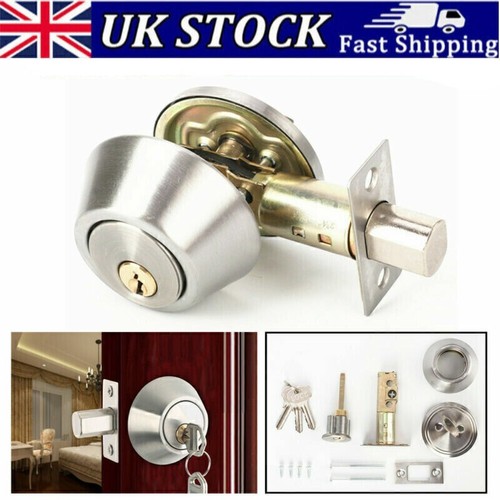 Round single cylinder deadbolt - single,