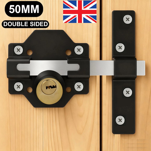 50mm long throw gate lock - throw,