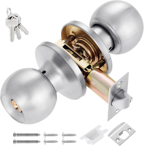 Door knob with lock and - knob,